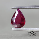 0.95 ct Natural Ruby - Loose red pear 8x6