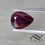 1.24 ct Natural Ruby - Loose red pear 8x6