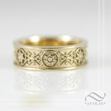 Mens Tangled Wedding Band - Mens ring in 14k gold or sterling silver
