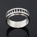 Men's Industrial Band - Sterling Silver - Steampunk wedding ring