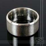 10mm Wide Brushed Sterling Band flat finish - comfort fit
