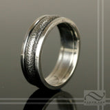 Mens Rough Path Wedding Band dimpled texture