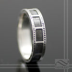 Film Strip Wedding Ring - Sterling Silver -Unisex