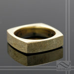 The Golden Square - 14k Wedding Band - squircle ring