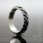 Ladies Outlaw ATV Tire Tread Ring- Sterling Silver - Wedding band
