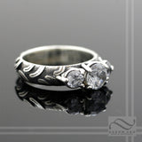 Ladies Engagement Outlaw ATV Tire Tread Ring- Sterling Silver