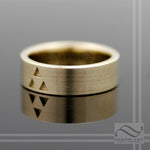 14k It's Dangerous to Go Alone - Triforce Wedding Band - Mens 7mm