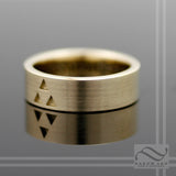 14k It's Dangerous to Go Alone - Triforce Wedding Band - Mens 7mm