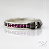 Ruby Light Sword Ring - Sterling Silver - Narrow Version