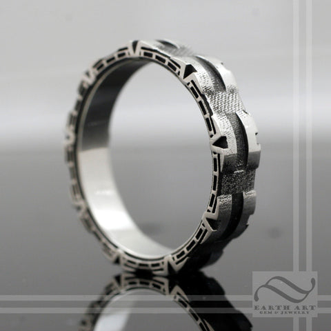 Stargate Ring - Sterling Silver A Geeky Wedding Band