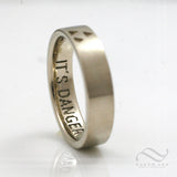 14k It's Dangerous to Go Alone -5mm wide Triforce Wedding Band