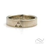 14k It's Dangerous to Go Alone -5mm wide Triforce Wedding Band