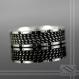 The Guardian - Mens Chainmail Armor Ring Sterling Silver